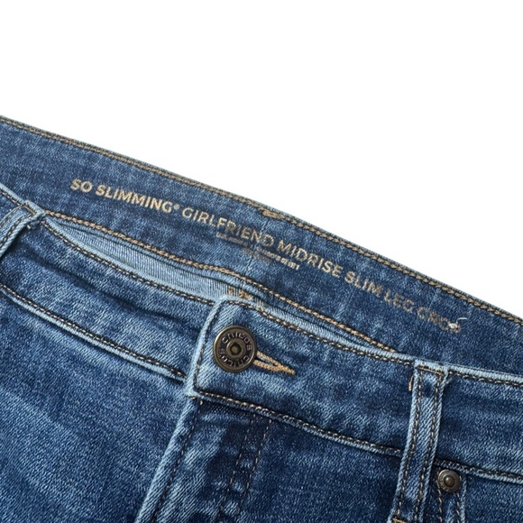 Chicos So Slimming Girlfriend Mid Rise Slim Leg Crop Jeans Womens Chicos 1 US 8 - Picture 3 of 10